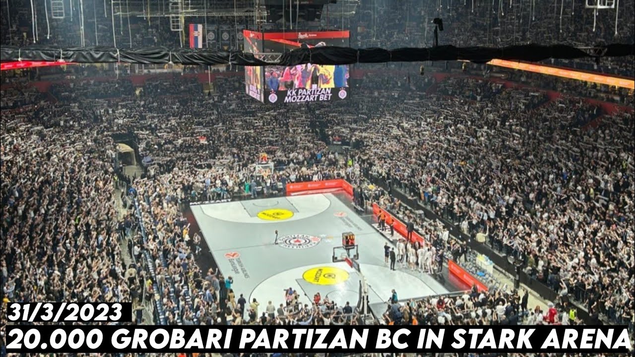 20.000 GROBARI PARTIZAN BC IN STARK ARENA || Partizan Mozart BC vs Real Madrid Basketball 31/3/2023