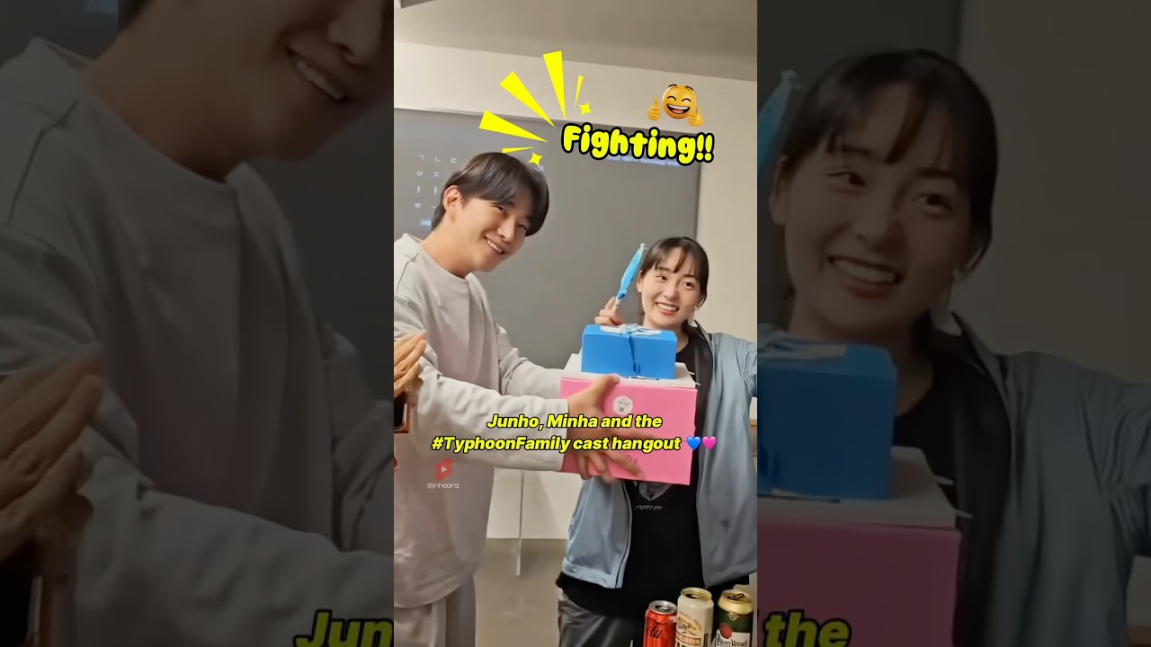 🥰Junho & Minha hanging out with the #TyphoonFamily cast 💕 #leejunho #kimminha #kdrama