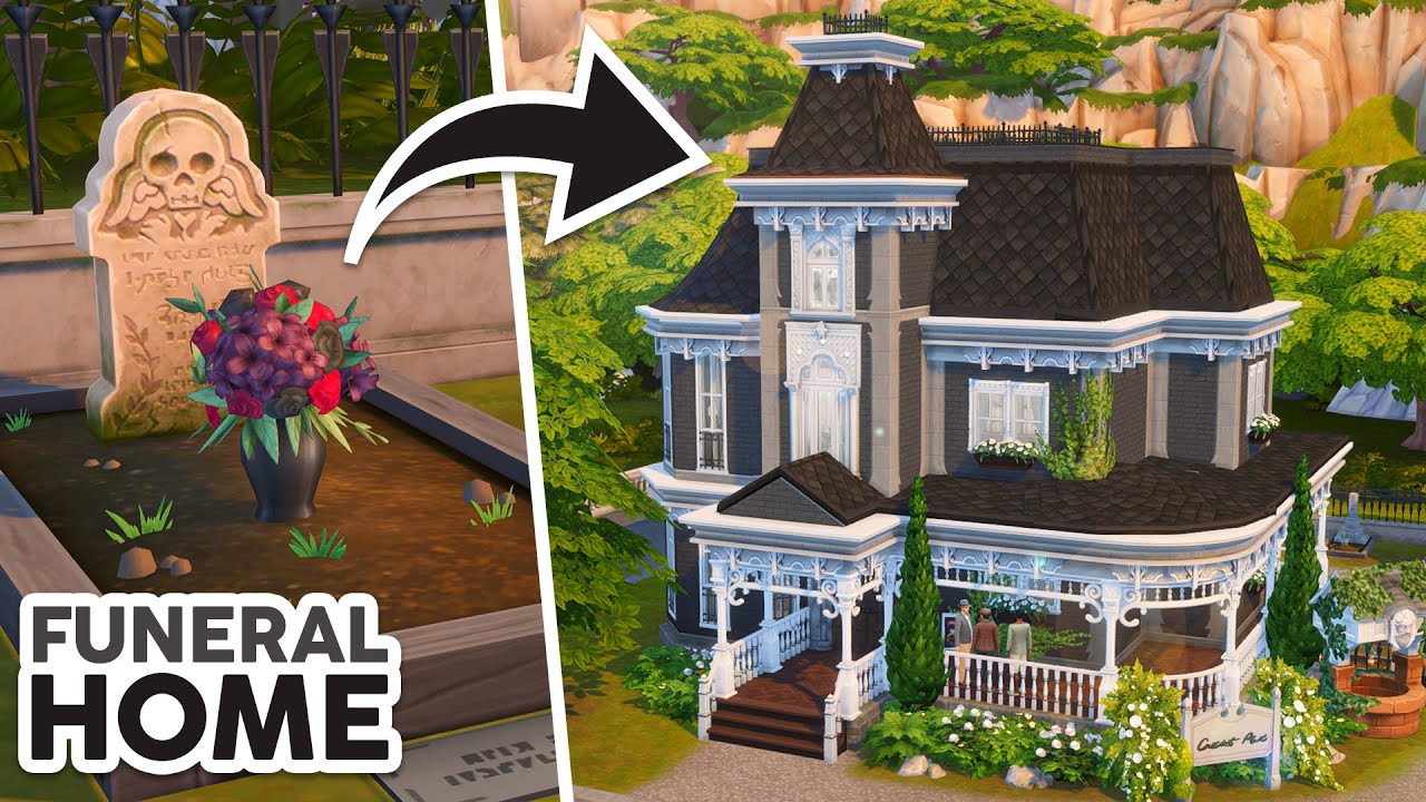 Victorian Funeral Home & Cemetery // The Sims 4 Speed Build