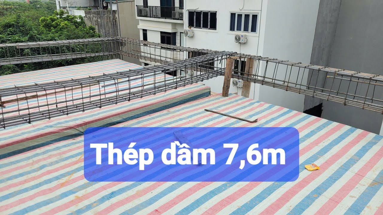 Th&eacute;p dầm nhịp 7,6m nh&agrave; ở Thương Mại