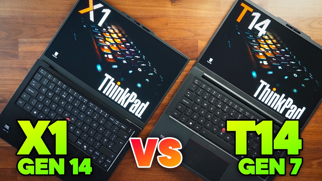 ThinkPad X1 Carbon Gen 14 против ThinkPad T14 Gen 7 &mdash; битва 14-дюймовых мобильных монстров
