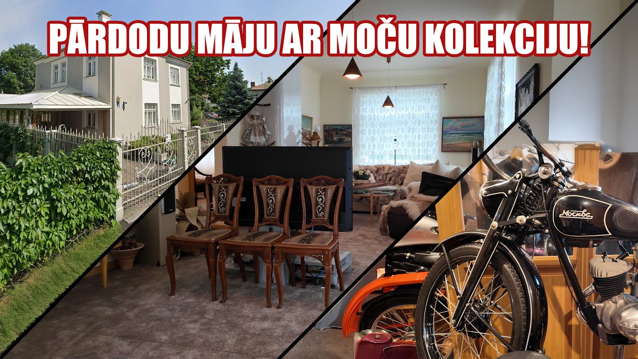 PĀRDODU AUTENTISKU MĀJU AR RETRO MOTOCIKLU KOLEKCIJU!