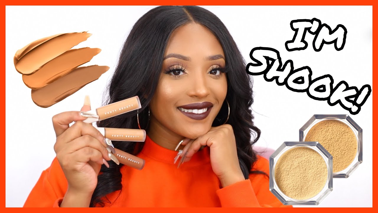 FENTY SHOOK My Wig Off! FENTY Beauty Pro Filt'r Concealer & Setting Powder First Impressions!