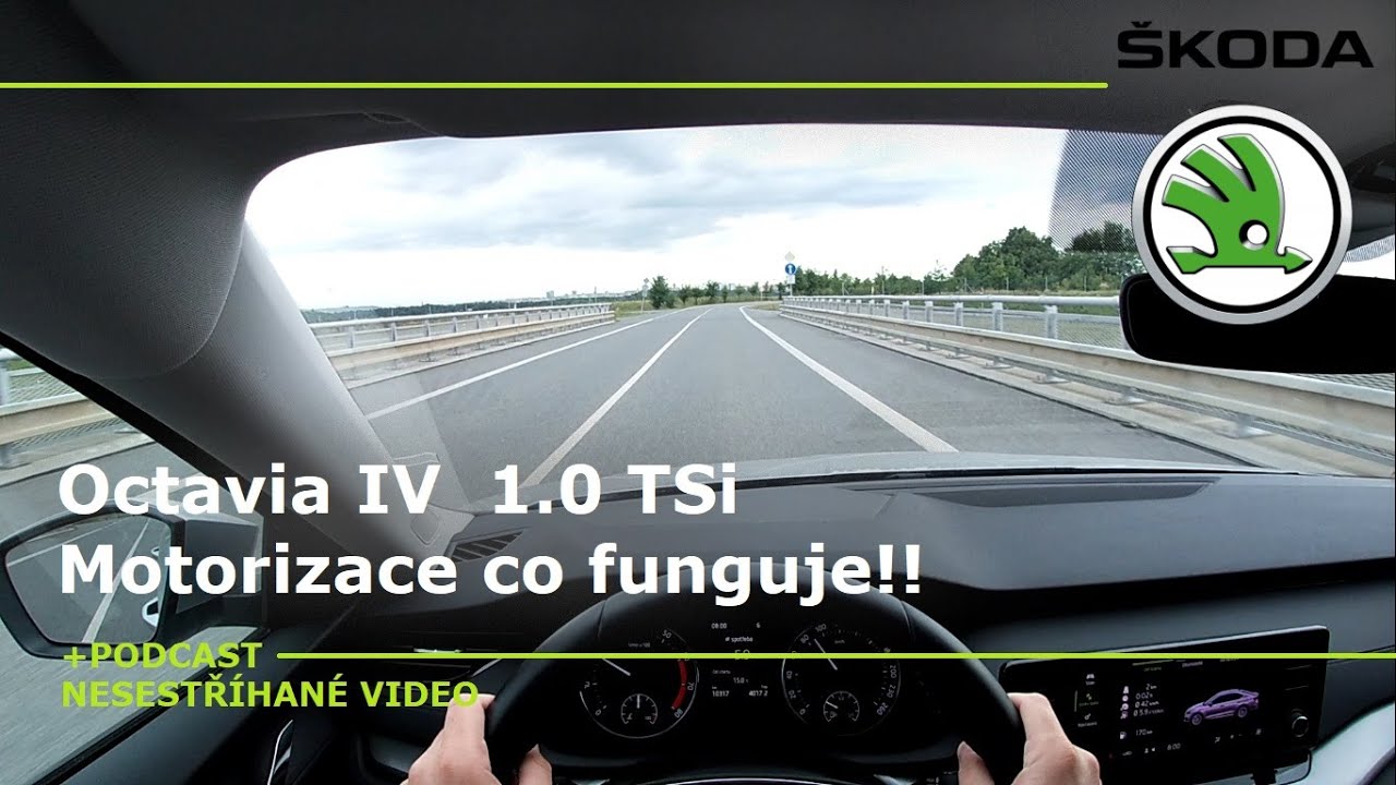 Škoda Octavia IV 1.0 TSi 81kW - Nesestříhaný test okresní spotřeby z interiéru. Perfektní volba!!