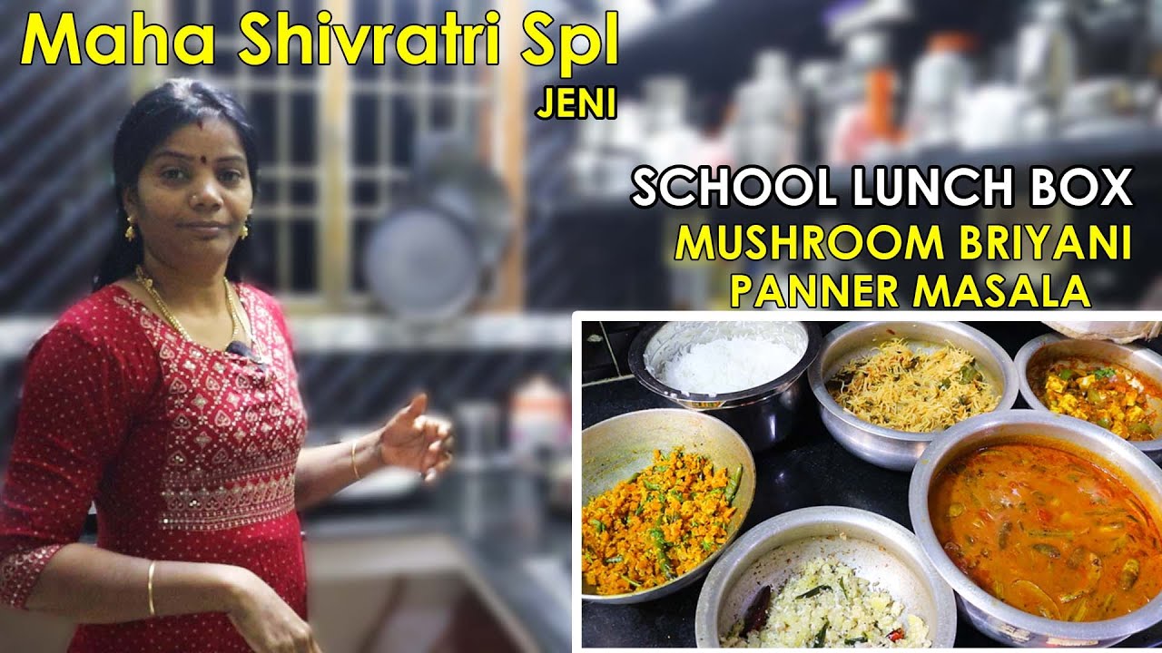 TODAY'S MORNING LUNCH COMBO | 18 FEB 2023 | காளான்பிரியாணி பன்னீர் மசாலா  | JENI