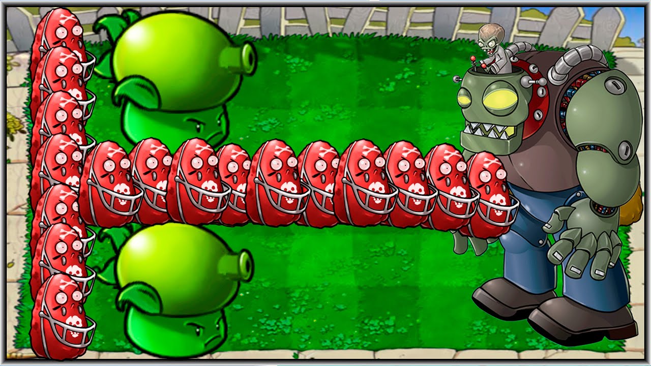 Hongo Junco + Nuez  Futbolista Vs Todos los Zombis PVZ