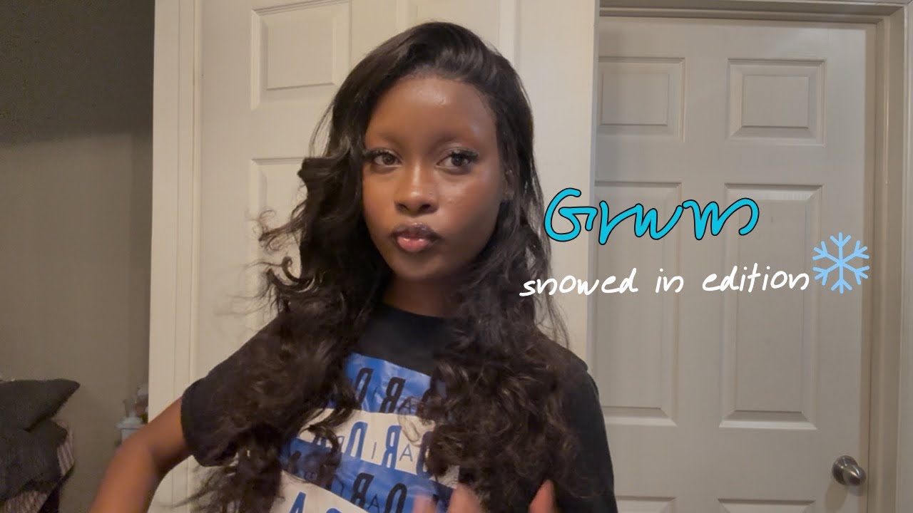 GRWM TO DO MY HAIR AND MAKEUP FOR THE FIRST TIME | Khalayahc