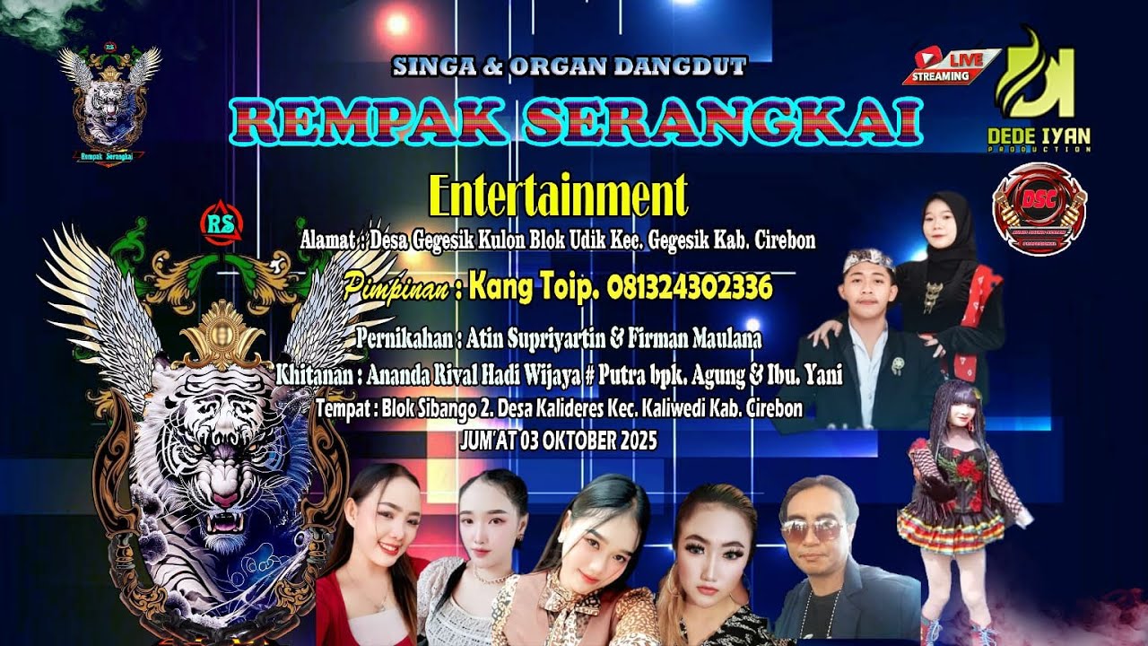 🔴LIVE SIANG REMPAK SERANGKAI || PERNIKAHAN : ATIN dengan FIRMAN || KHITANAN : RIVAL HADI WIJAYA