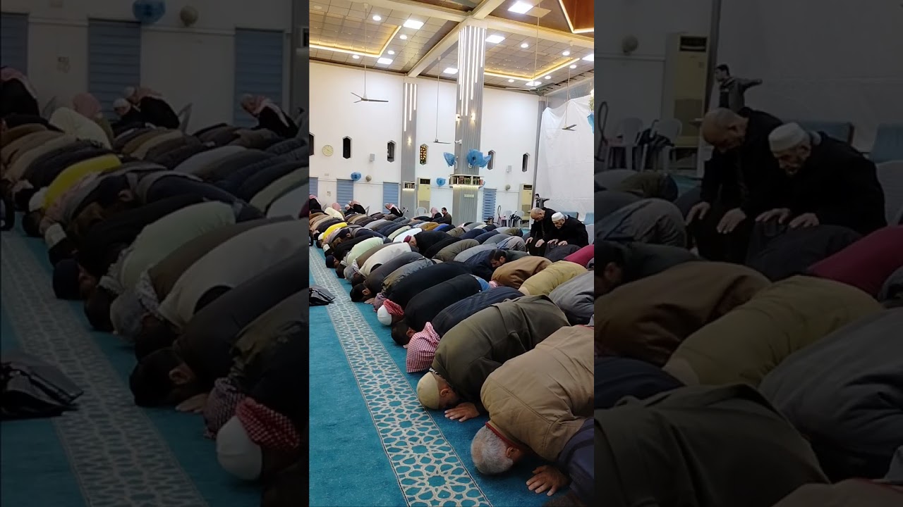 صلاة القيام في جامع صديق رشان في حي المثنى وكان الإمام الشيخ القارئ حسن أحمد 