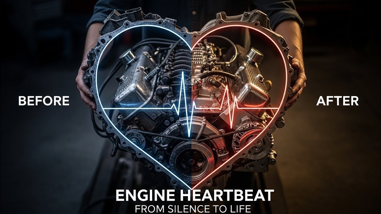 ASMR Engine Heartbeat | Full A–Z Rebuild From Silence to Life #ASMR#EngineRebuild#CarRestoration