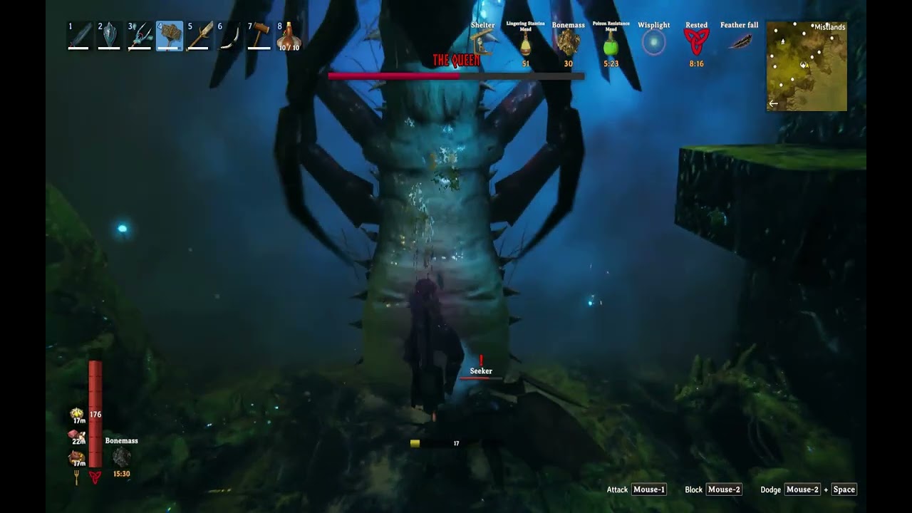 Valheim Mistlands Boss Fight The Queen