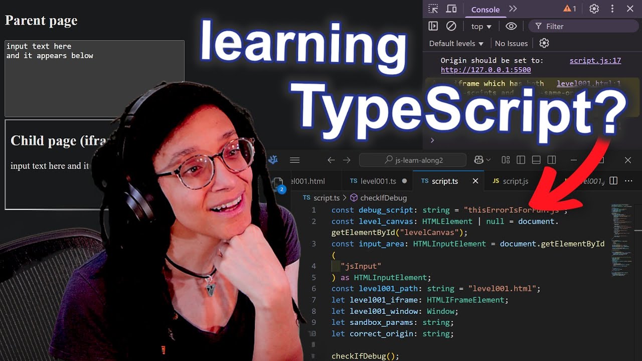 postMessage() to an iframe? (Making a game about coding to teach myself coding)