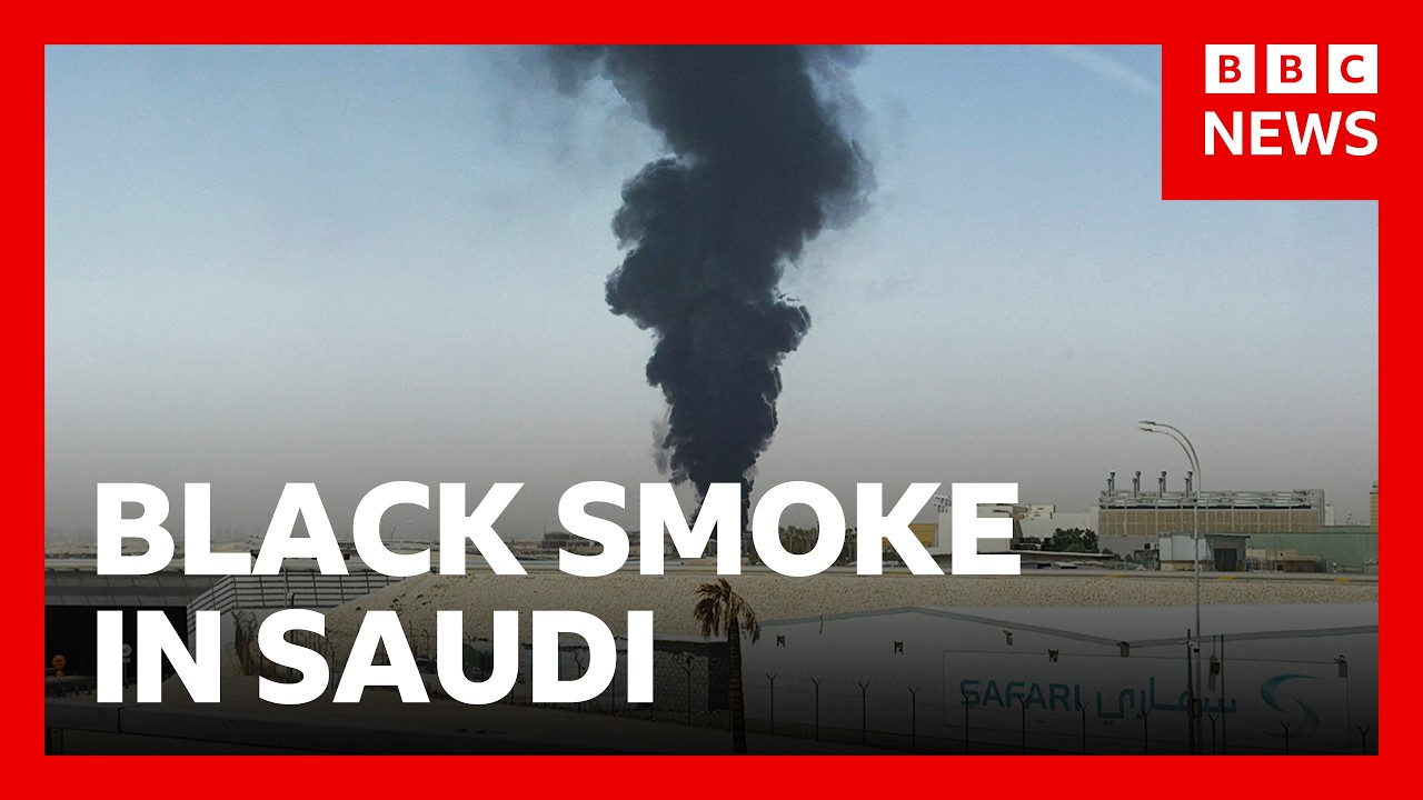 Black smoke in Saudi capital Riyadh as fighting intensifies in Yemen | BBC News
