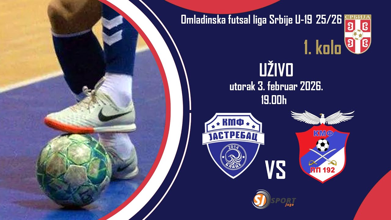 Omladinska futsal liga Srbije U-19 25/26, 1. kolo, KMF Jastrebac - KMF PP 192