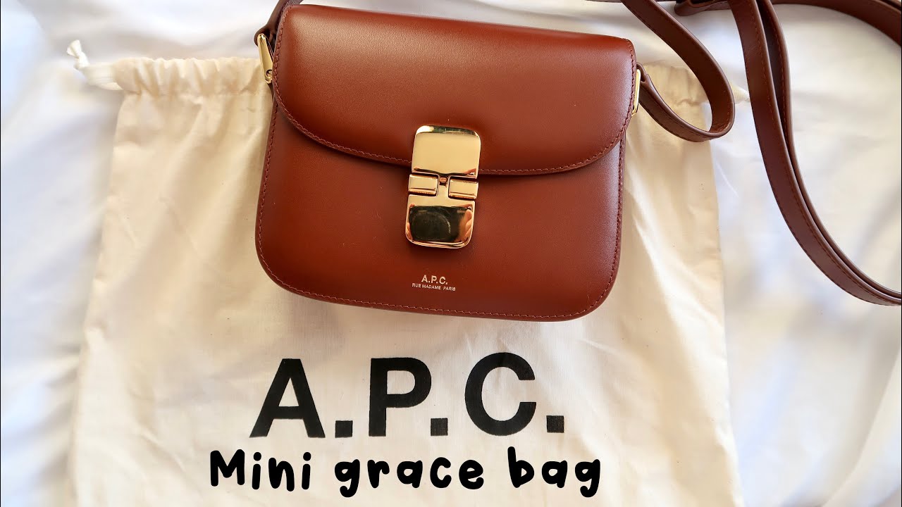 A.P.C. mini Grace bag in nosiette what fits review celine dupe | 24s unboxing