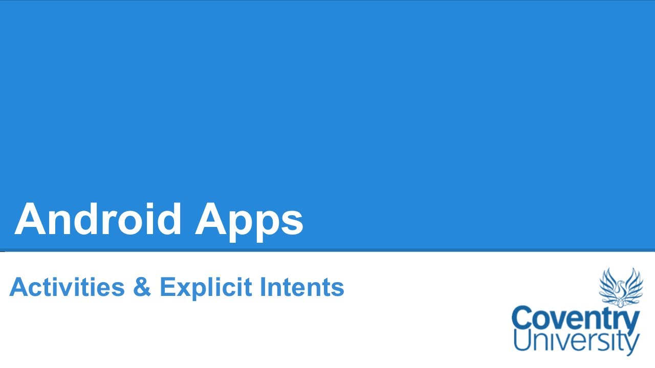 Android Explicit Intents 2