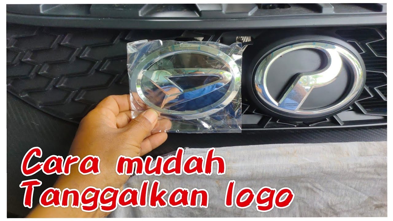 Cara mudah tanggalkan logo PERODUA MYVI tukar kepada logo Daihatsu Sirion