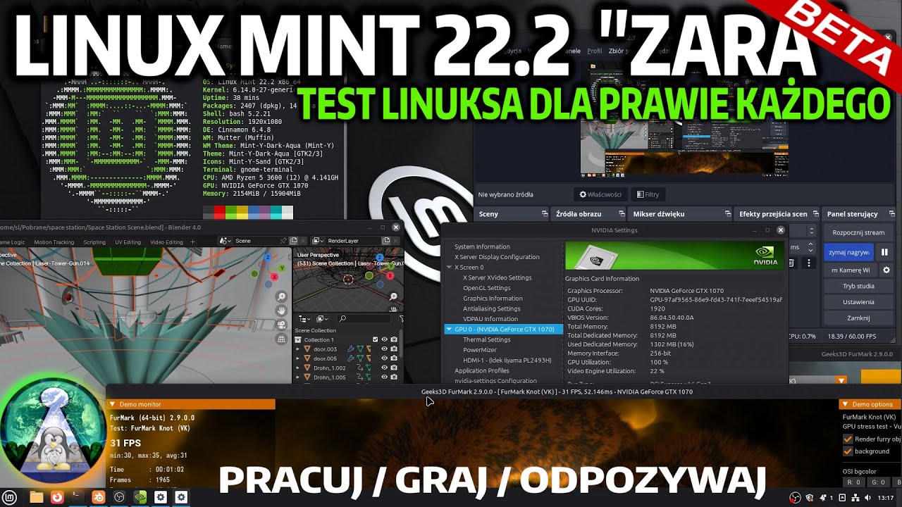 Linux MINT 22.2 BETA - Pracuj, graj , odpoczywaj - Najnowsza wersja świetnej alternatywy Windows