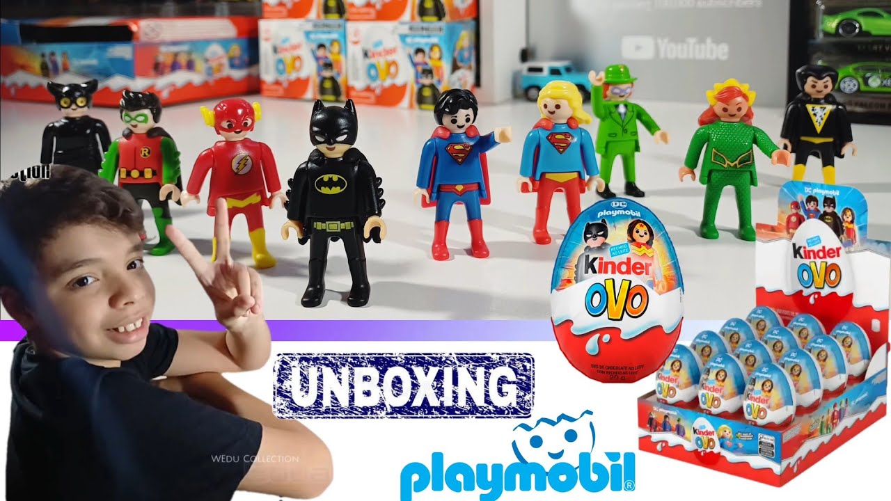 NOVA COLEÇÃO KINDER OVO PLAYMOBIL HERÓIS DC  =)