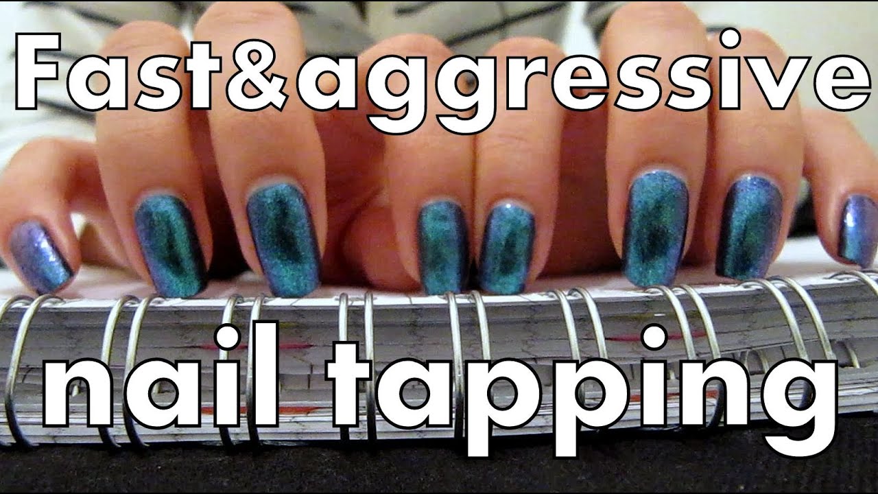 #111 Fast and aggressive nail tapping on a notebook *ASMR*