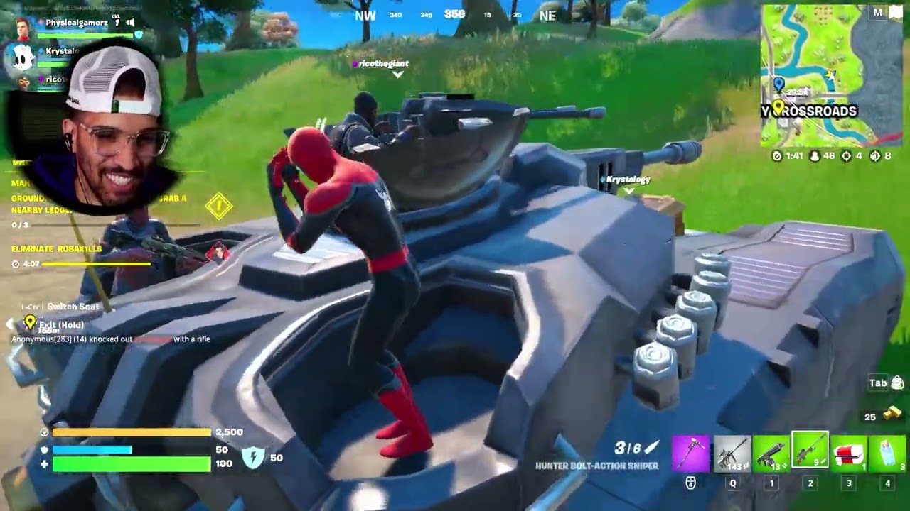 Peeg plays Fortnite new No Build MODE and DOMINATES w/ Rico, Joe, Krysta