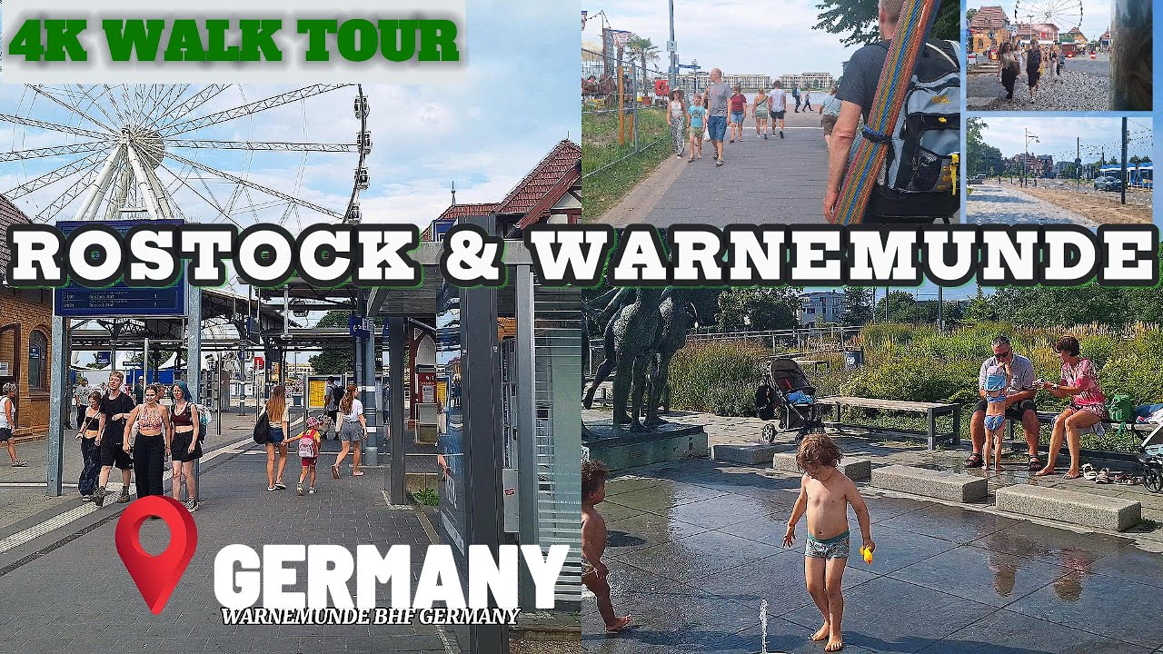 ROSTOCK & WARNEMÜNDE ,GERMANY | 4K WALK TOUR |First  time in Europe 