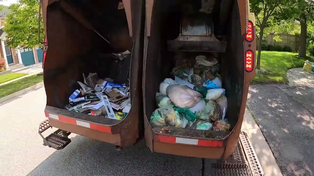 Recycling & Organics manual collection POV GoPro garbage man