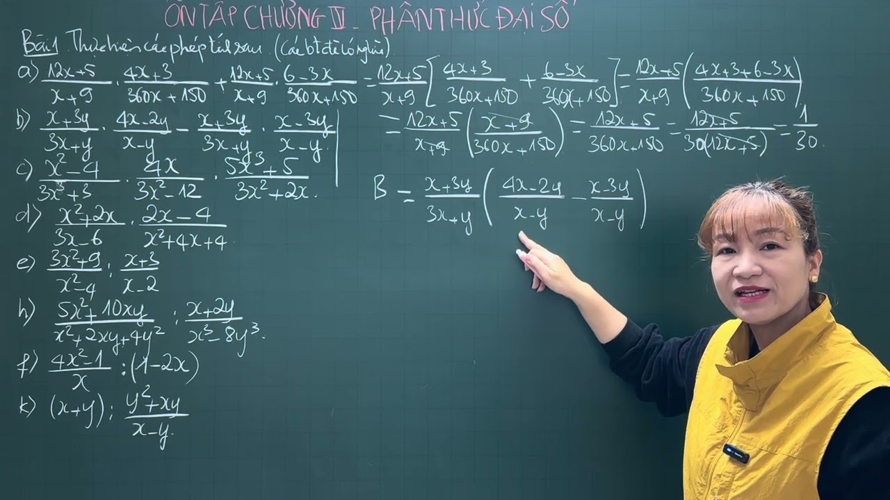 TOÁN 8- ÔN TẬP CHƯƠNG 4- PHÂN THỨC ĐẠI SỐ. 