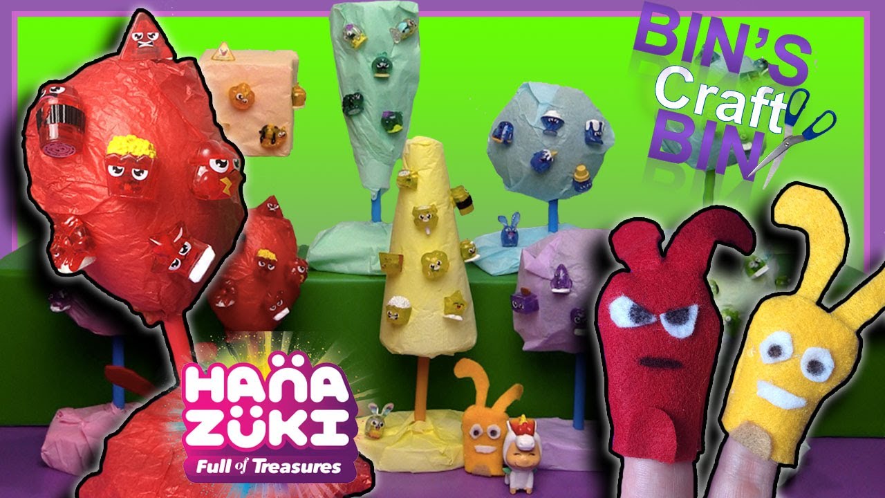 HANAZUKI DIY KIDS CRAFTS TREASURE TREES + HEMKA FINGER PUPPET  HOW TO