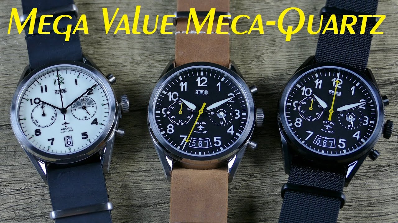 On the Wrist, from off the Cuff: Redwood – Recon Pilot MecaQuartz Chronograph, Full Line Up Review
