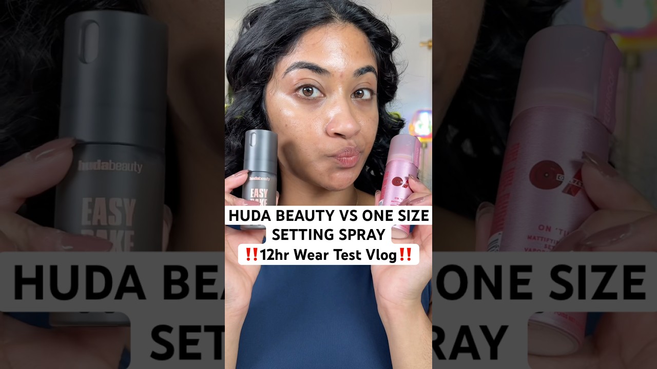 LET SEE HOW THE HUDA BEAUTY EASY BAKE SETTING SPRAY COMPARES TO MY FAVORITE ONE SIZE SETTING SPRAY⁉️