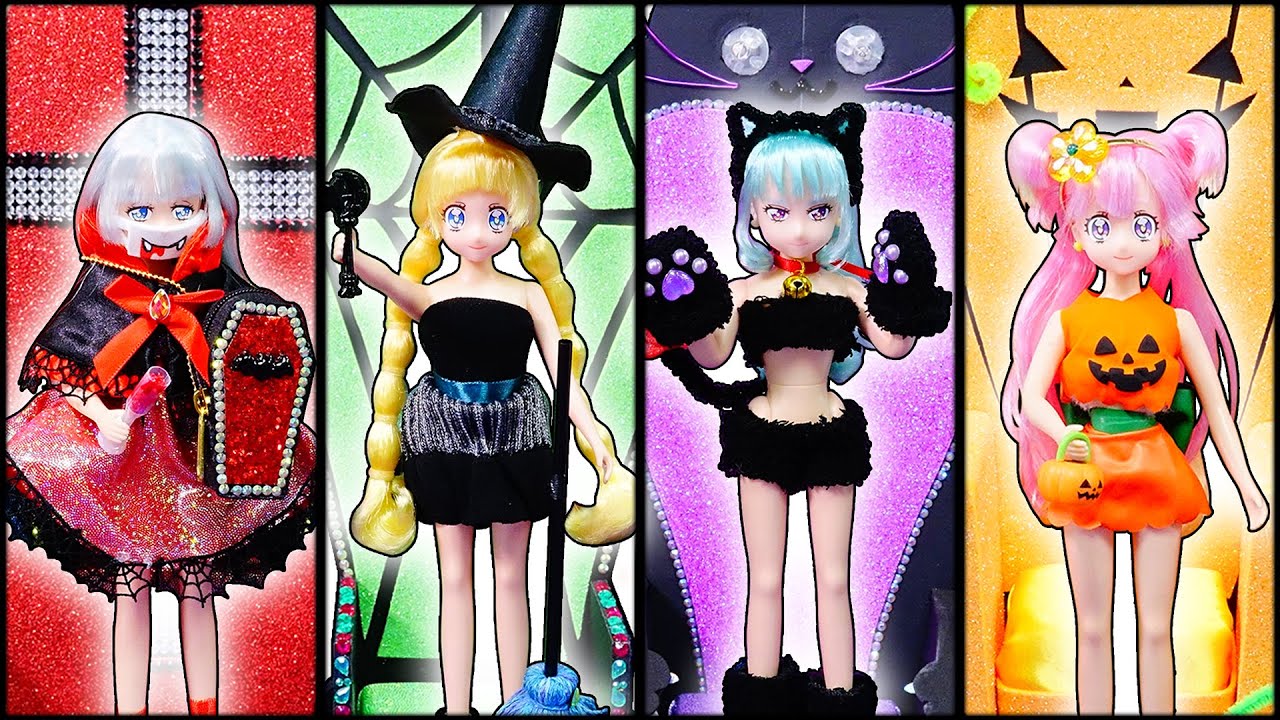 プリキュア×ハロウィン仮装❤️わんだふるぷりきゅあ！のキュアニャミー、キュアリリアン、キュアワンダフル、キュアフレンディ⭐️リメイクDIYアニメ🌼100円ショップ材料でおもちゃを手作り工作✨声真似