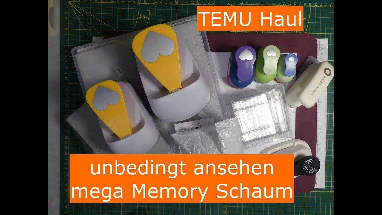 TEMU Haul, mega Memory Schaum um mit Stanzenschablonen zu stempeln, Motivstanzer und vieles mehr