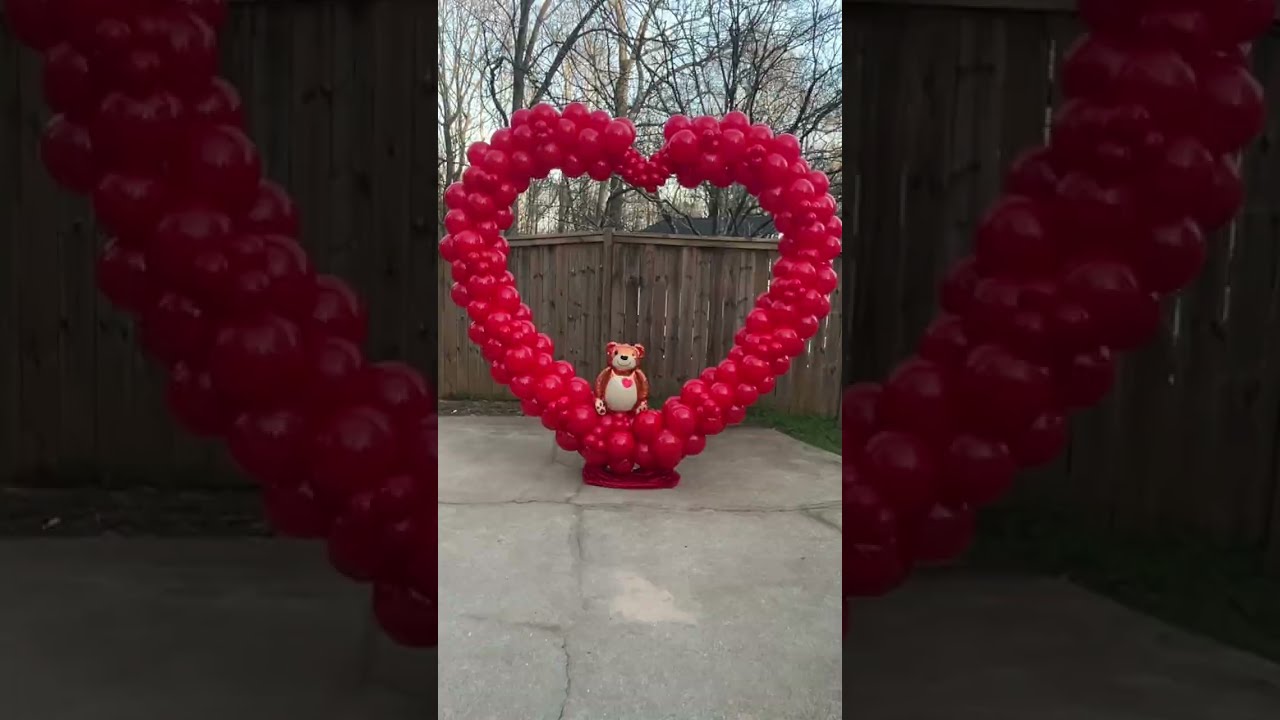 Valentine's Day Tutorial #balloondecoration #valentinesday #valentinesdaydecor #balloondecoration