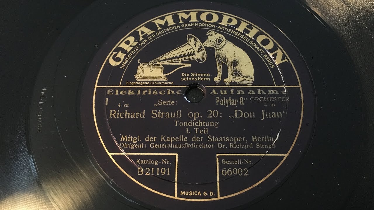 78rpm record: Strauss johtaa Straussia/Strauss conducts Strauss
