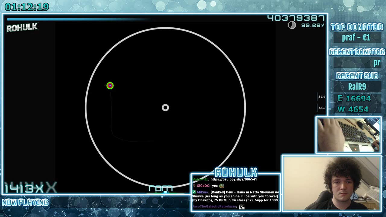 [Live] Rohulk | Yuyoyuppe - AiAe [Eternal] +HDHR 99.54% {#1 466pp FC} - osu!
