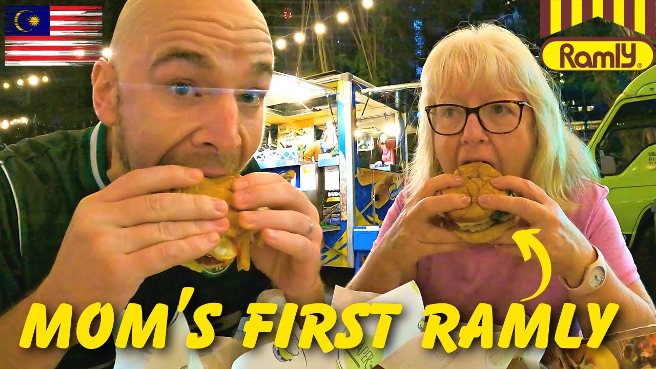 My mom is officially Malaysian... RAMLY BURGER AT 10PM