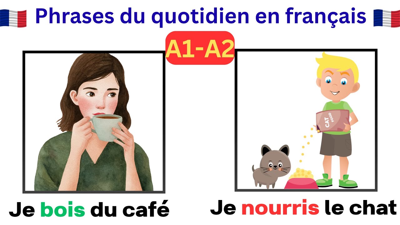 100 Phrases Françaises du Quotidien (A1–A2) 🇫🇷 | Apprendre le Français Facilement | Part 2