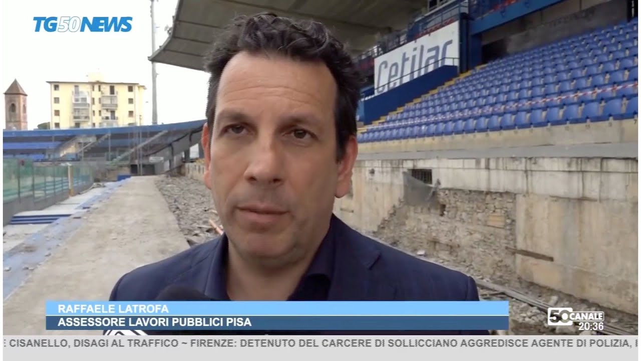 Raffaele Latrofa, 50 Canale, cominciati i lavori allo stadio pisano, 5.6.2025