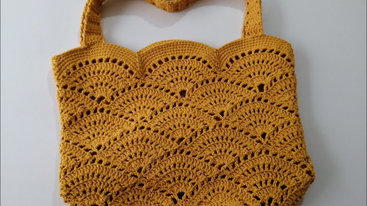Yapımı hiçbir yerde yok midye çanta (2 parti) # KNİTTİNG #CROCHET #yarn kağıt iple çanta #rafya ip
