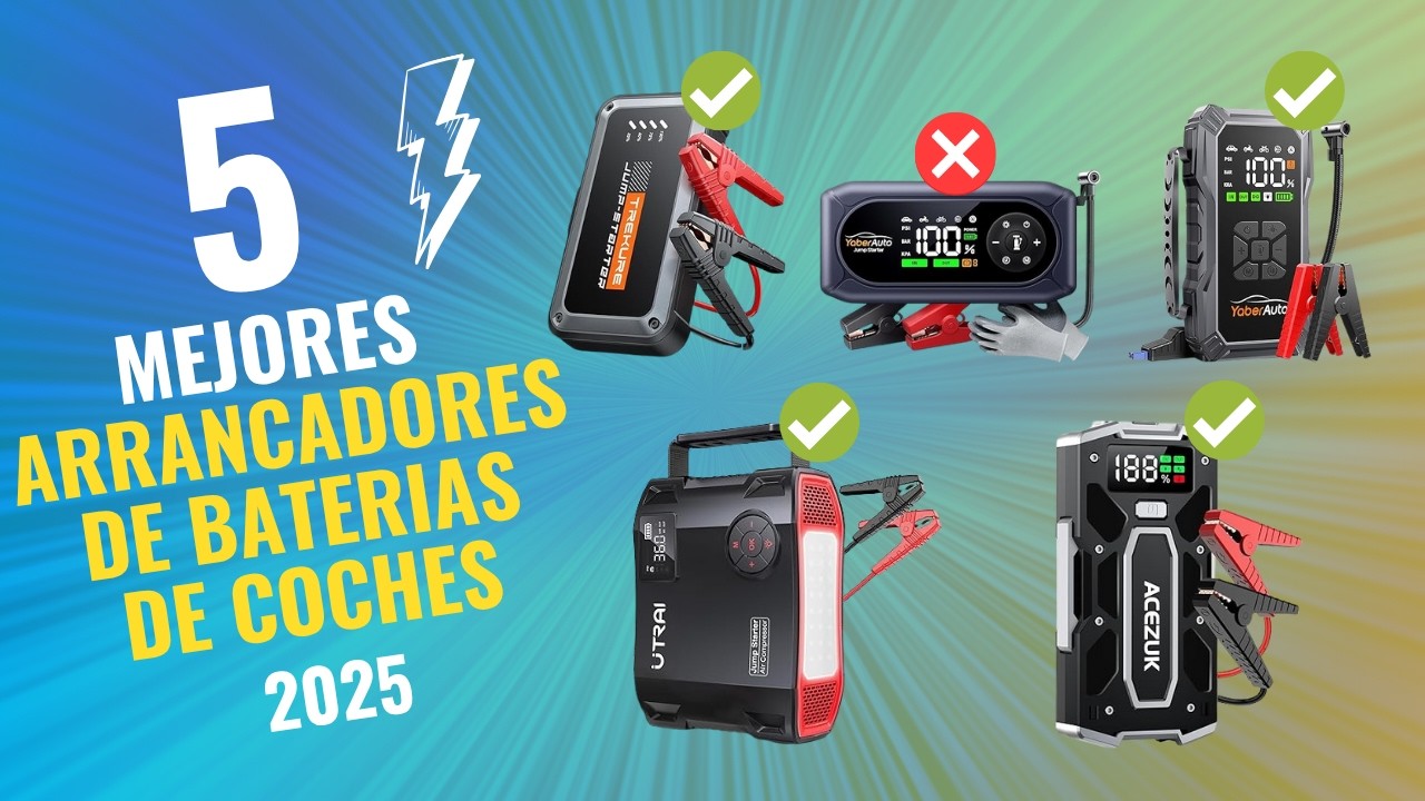 🔋🚗 Los 5 Mejores Arrancadores de Batería de Coche de 2025 en Amazon ✅ NO COMPRES UNO SIN VER ESTO 🔥