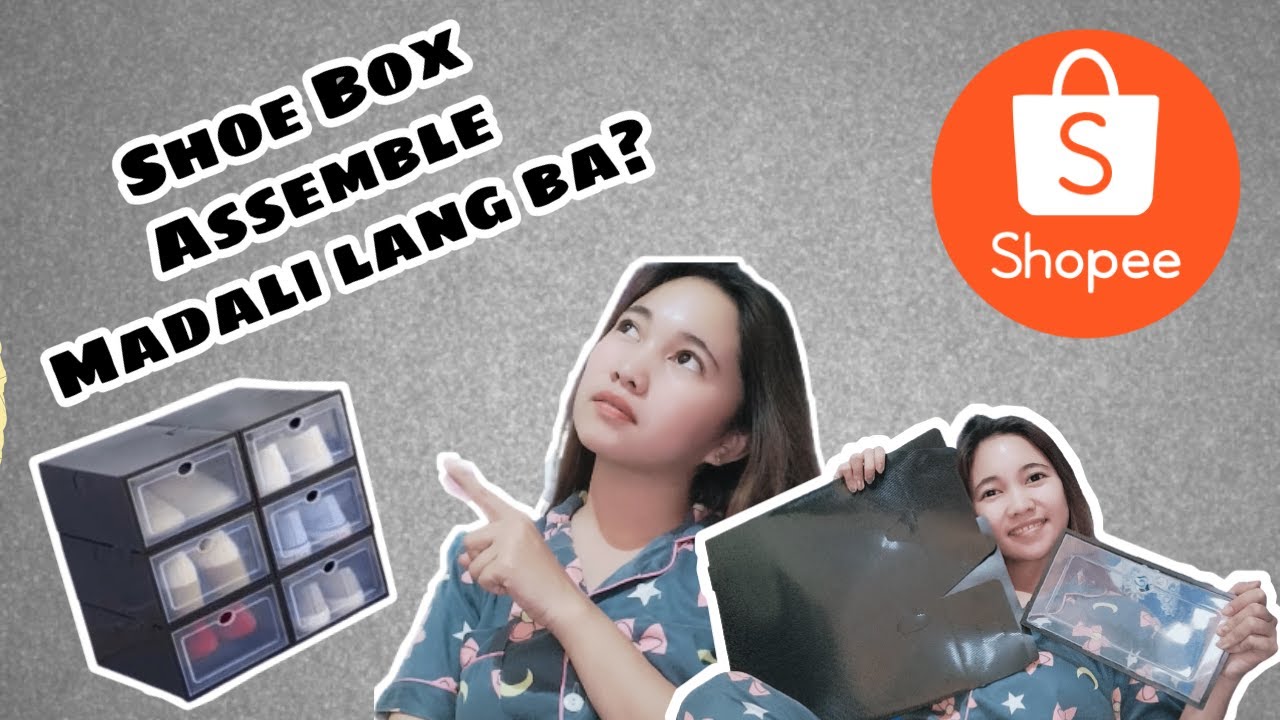 HOW TO ASSEMBLE PLASTIC SHOE BOX FROM SHOPEE 2022 || (TAGALOG VERSION)