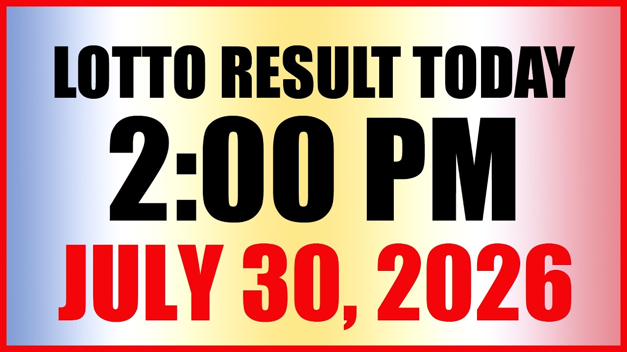 Lotto Result Today 2pm Draw July 30, 2026 Swertres Ez2 PCSO