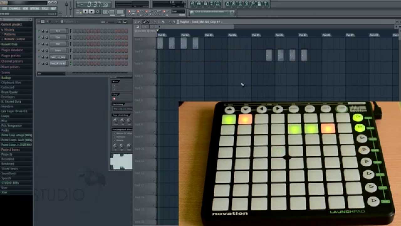 Учебное пособие по Launchpad — Как настроить и воспроизвести песню — Загрузка FL Studio 11 + FLP