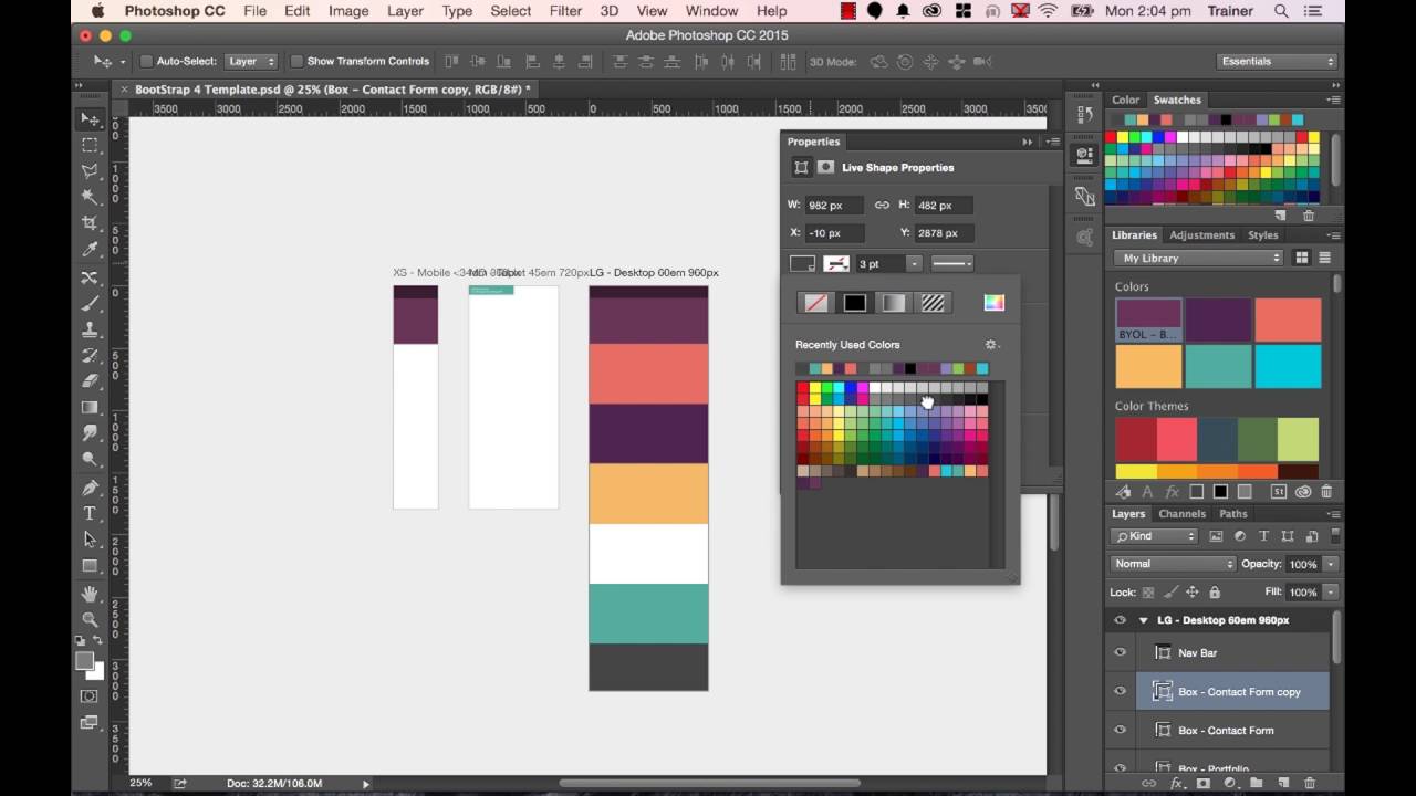 23/48 Production video - adding structure to your Photoshop web page design