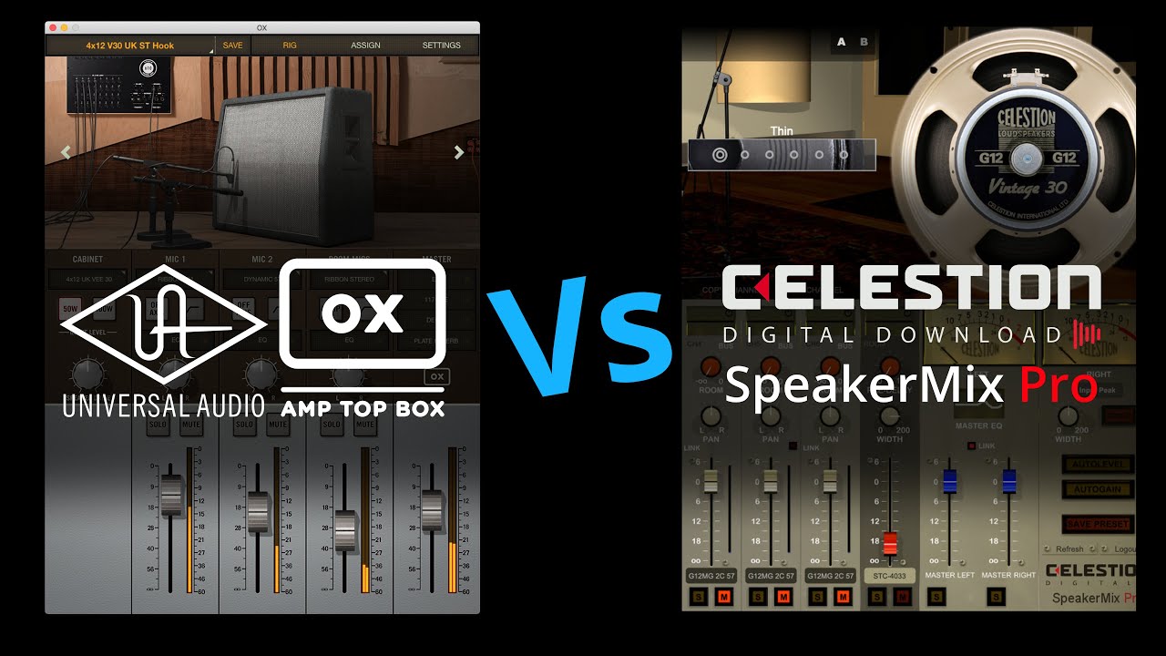 Universal Audio OX Box vs Celestion SpeakerMix Pro (DSRs)
