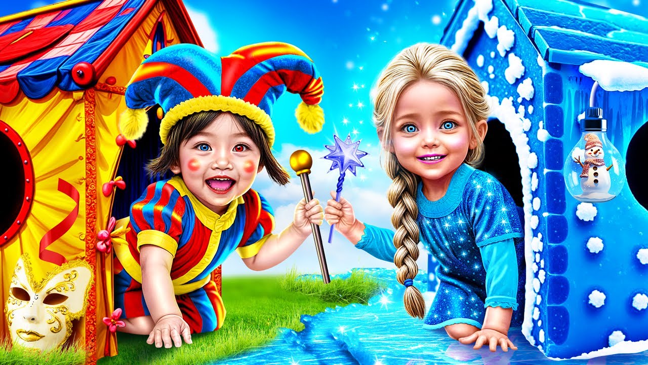 Pomni ve Elsa Çocuklar İçin Küçük Bir Ev İnşa Ediyor! İnanılmaz Dijital Sirk!
