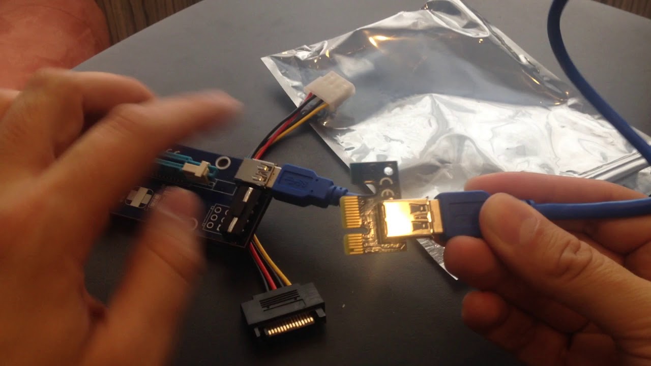 Cómo conectar los pci express risers