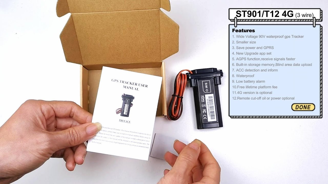 DAGPS Tracker 4G ST901 (3 pin) #Vehicle Tracker #12V~80V wide voltage GPS locator