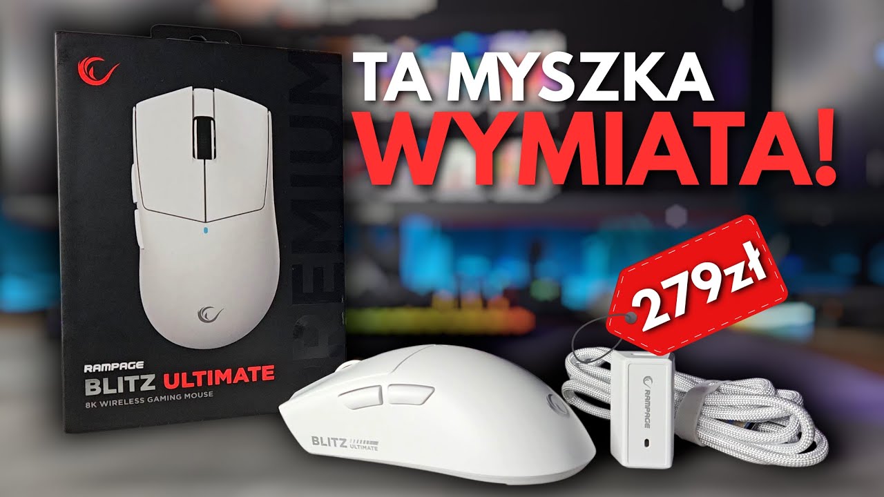Rampage Blitz Ultimate - Najlepsza myszka 8K do gier za mniej niż 300zł !
